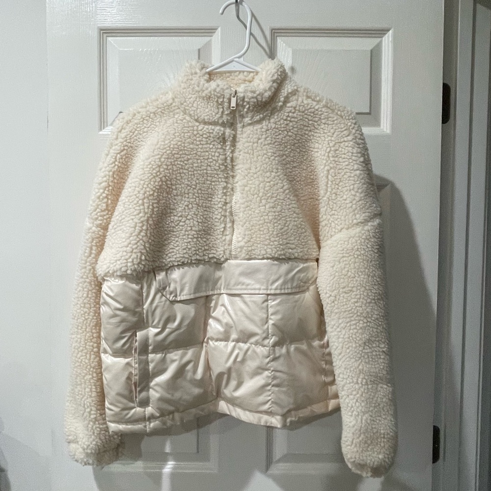Fabletics Nelly Mixed Media Half Zip Teddy